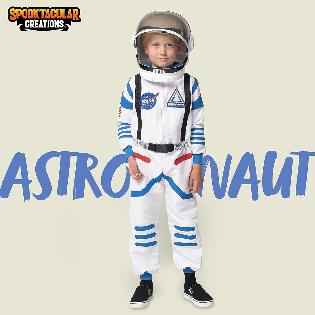 Halloween Child Unisex Astronaut Costume,Pilot Jumpsuit for Kids Halloween Cosplay Party