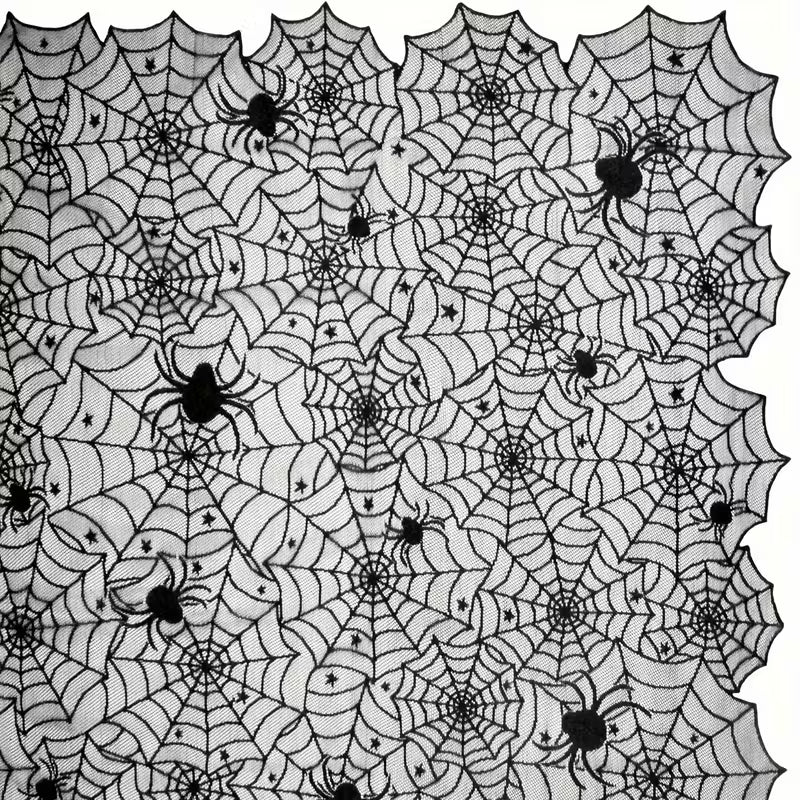 SpookWeave™ Black Lace Table Décor