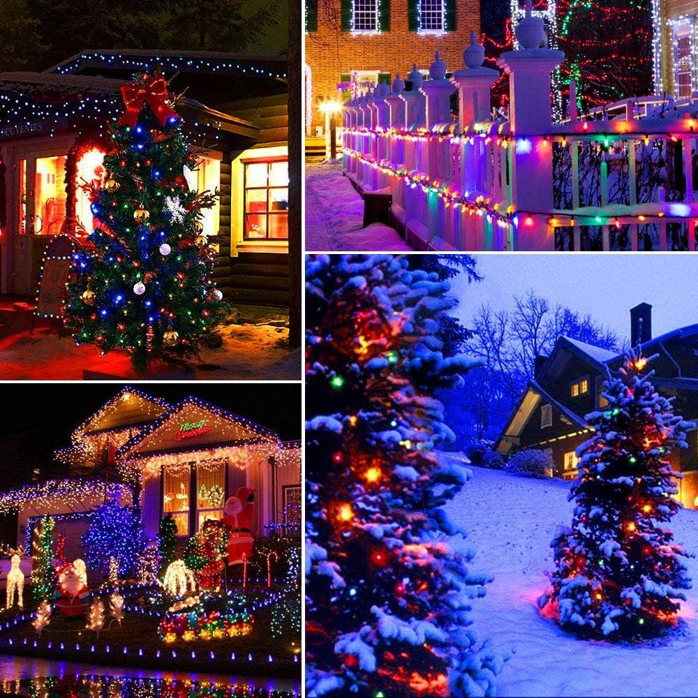 164Ft 500 LED Solar Christmas Lights Outdoor Waterproof with Remote Timer, 8 Modes Solar Powered Fairy String Lights for Christmas Tree Wedding Party Holiday Outdoor Indoor Decor (Multi-Color)
