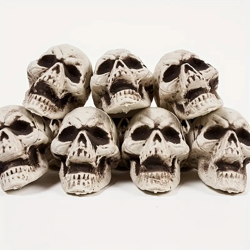 Creepy Skull Props – Haunted House Décor (10 Pieces)
