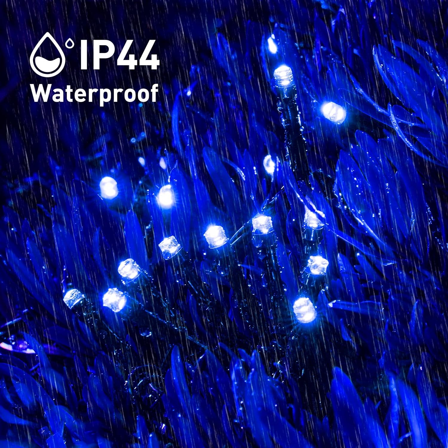 2 Pack Blue Solar Christmas Lights, Total 400 LED 151FT Solar String Lights Outdoor Waterproof, 8 Modes Blue Christmas String Light for outside Garden Party Patio Tree Decorations
