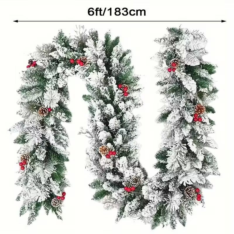 Christmas Snowflake Pine Garland