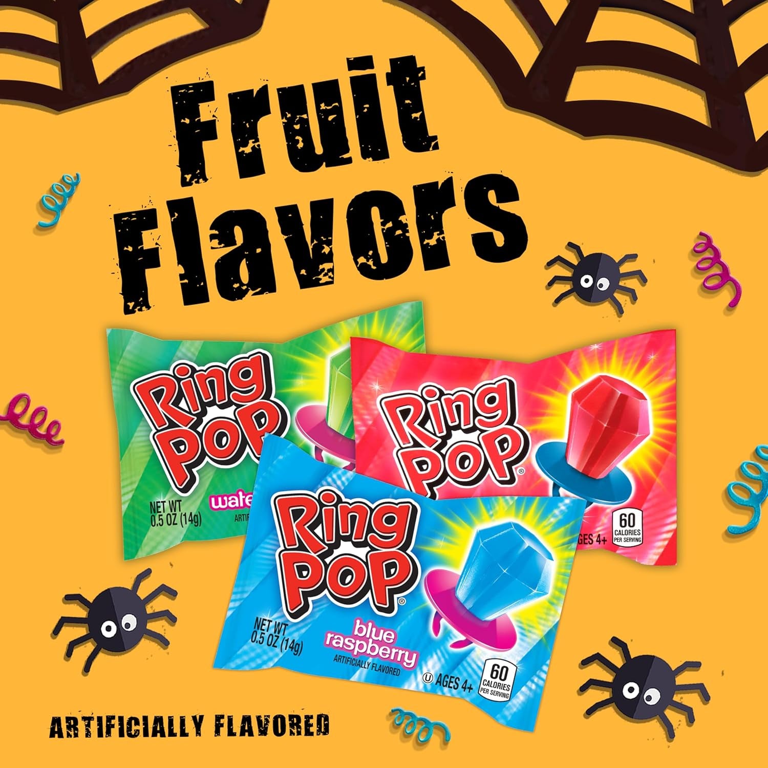 Halloween Candy Lollipops - 50 Ct Bulk Candy Variety Pack in Assorted Fruity Flavors - Full Size, Individually Wrapped Hard Candy for Trick or Treat, Halloween Bowls, Gifts, Party Favors