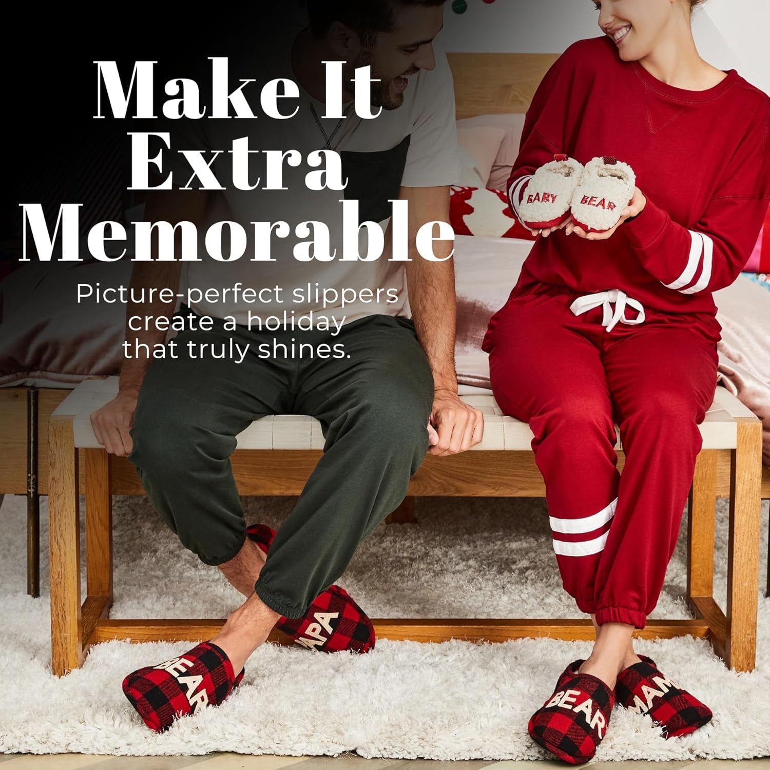 Men'S Papa Bear Matching Family Gifts for Dad Clog Slipper