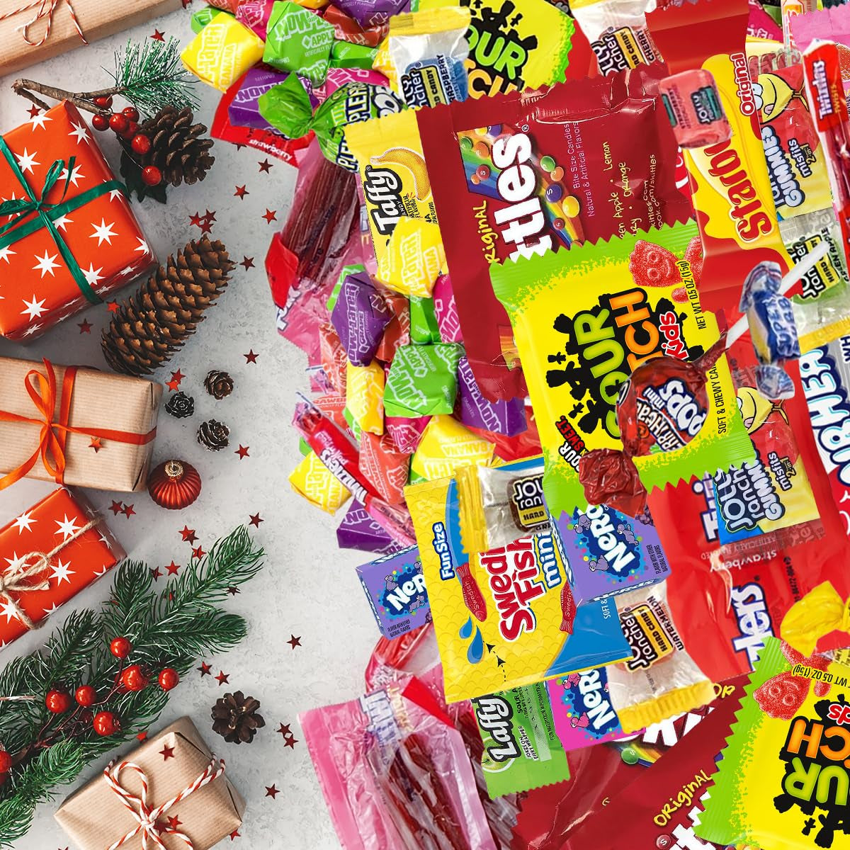 Bulk Halloween Candy Mix - 6Lb of Individually Wrapped Party Variety, Favorite Sweets Giant Bag Assorted Classic for Pinata Filler, Goodie Bag Fun Size