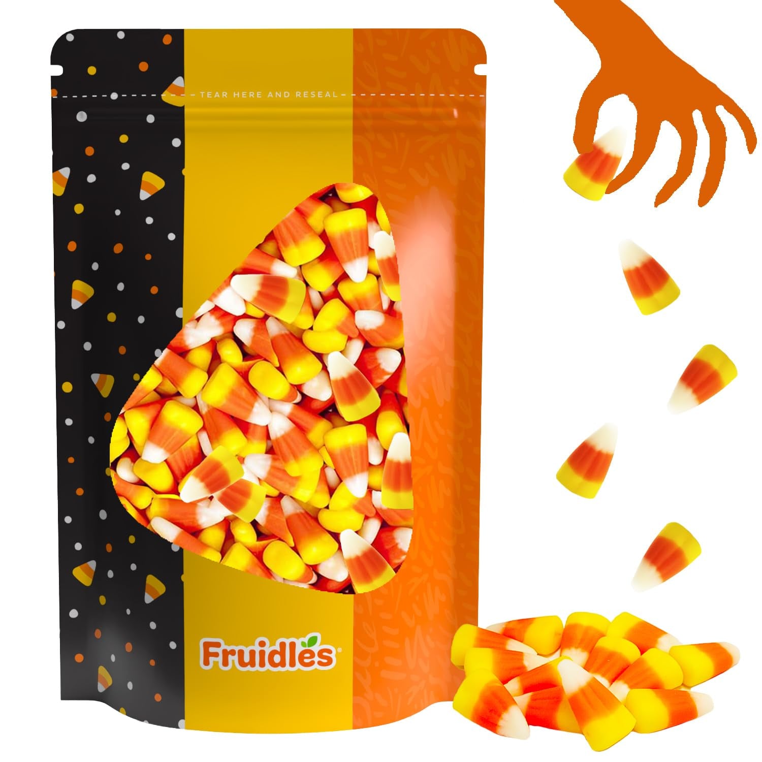 Candy Corn, Classic Halloween Candy Treats- Dragon Teeth Candy - Candy Bulk, Gluten Free - Fun & Festive Holiday Snacking Fun (Half-Pound)