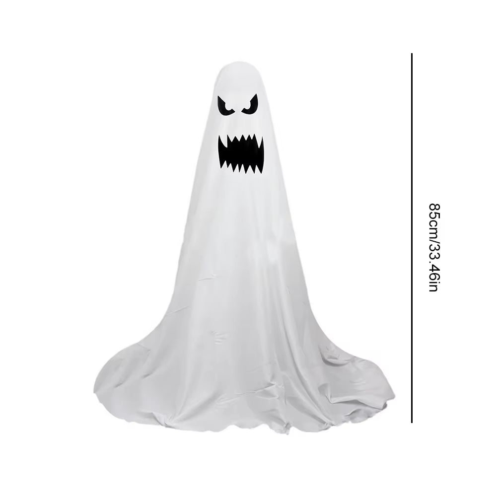 33.5Inch Halloween Ghost Light Halloween Light up Spooky Ghost Scary White Ghost Standing Decoration Halloween Party Decoration
