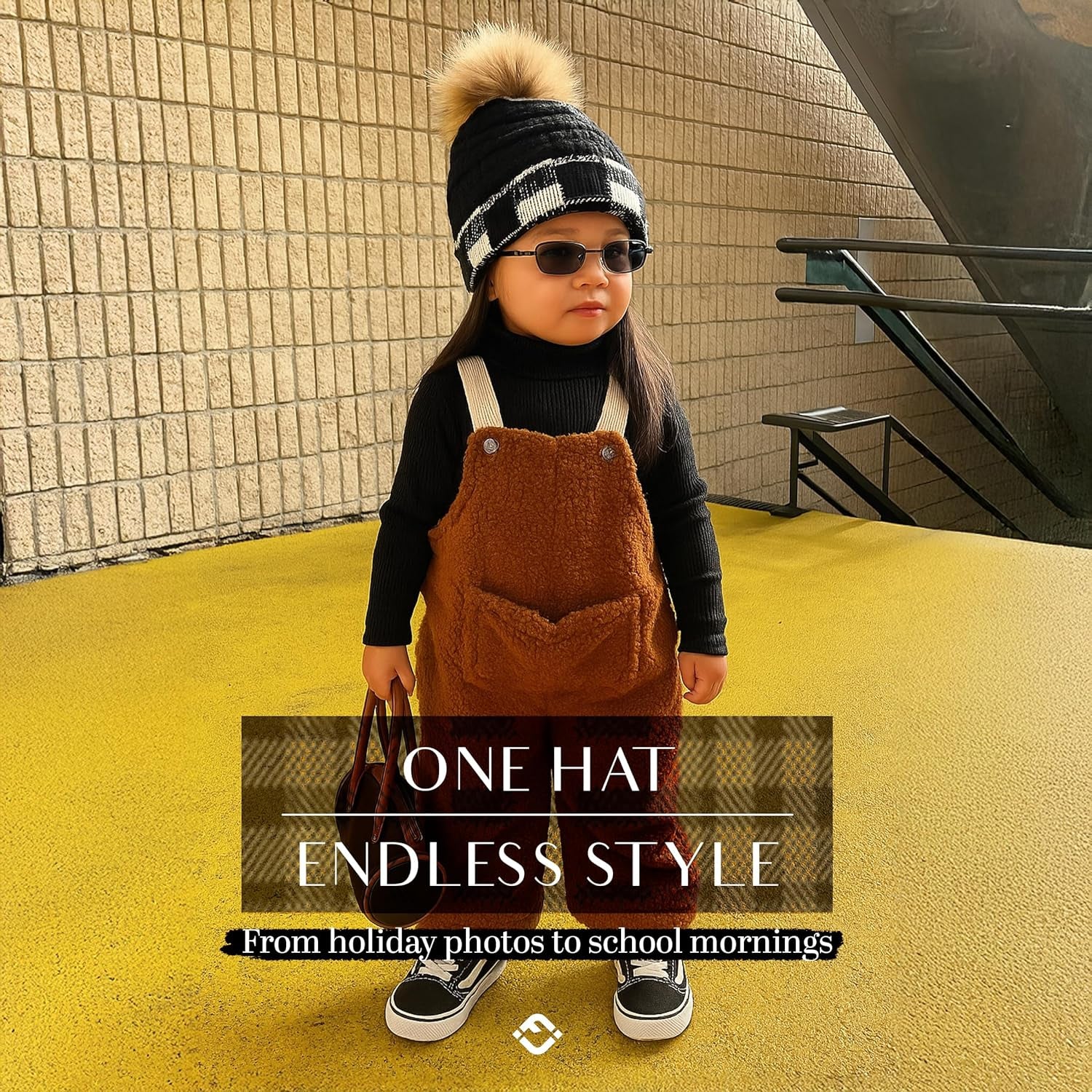 Cozy Toddler Cable Knit Pom Beanie - Warm Winter Hat for Kids
