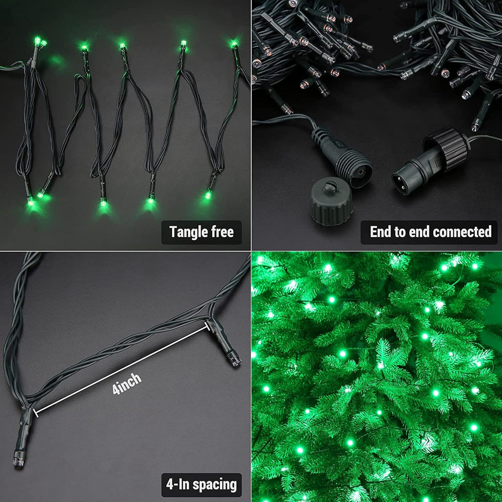 100FT 300 LED String Lights with 8 Modes Timer Connectable Waterproof Plug-In Fairy Lights for Home, Garden, Party, Holiday, Tree, Christmas Decorations (Green)