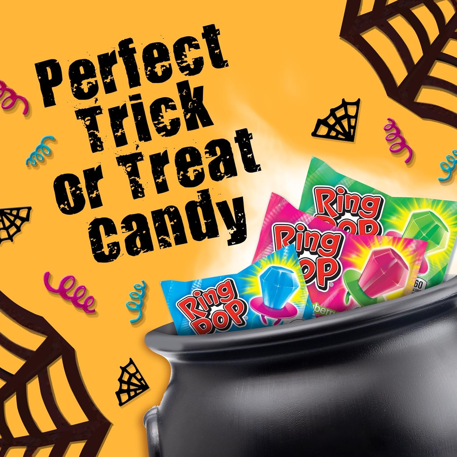 Halloween Candy Lollipops - 50 Ct Bulk Candy Variety Pack in Assorted Fruity Flavors - Full Size, Individually Wrapped Hard Candy for Trick or Treat, Halloween Bowls, Gifts, Party Favors