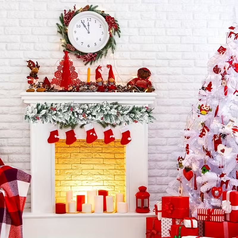 Christmas Snowflake Pine Garland