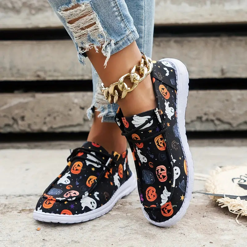 SpookySteps™ Halloween Slip-On Sneakers Womans