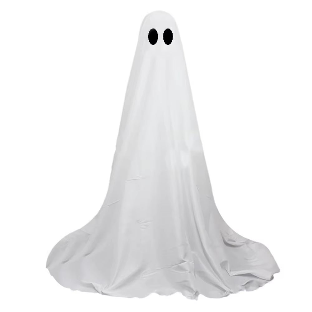 33.5Inch Halloween Ghost Light Halloween Light up Spooky Ghost Scary White Ghost Standing Decoration Halloween Party Decoration
