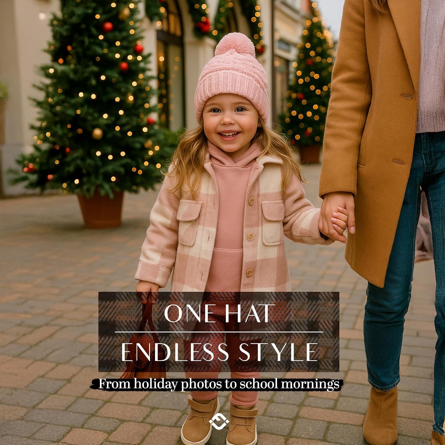 Cozy Toddler Cable Knit Pom Beanie - Warm Winter Hat for Kids