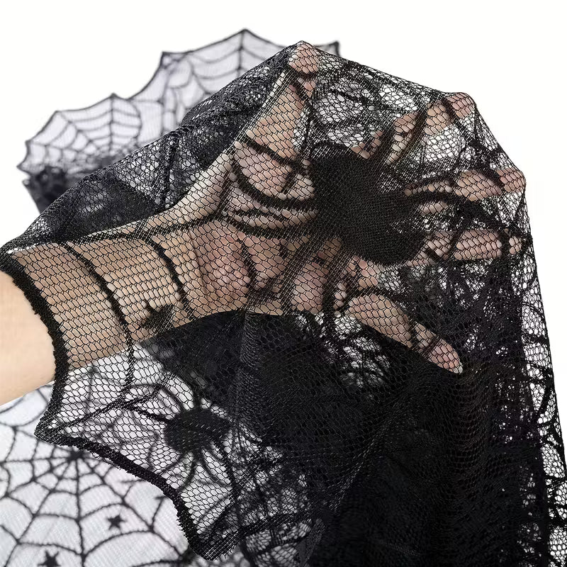 SpookWeave™ Black Lace Table Décor