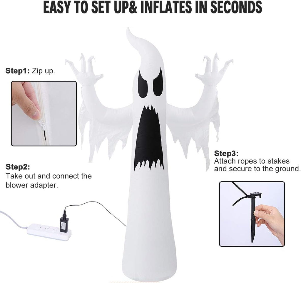 Tall Halloween Inflatable Scary Spooky Ghost (A2)