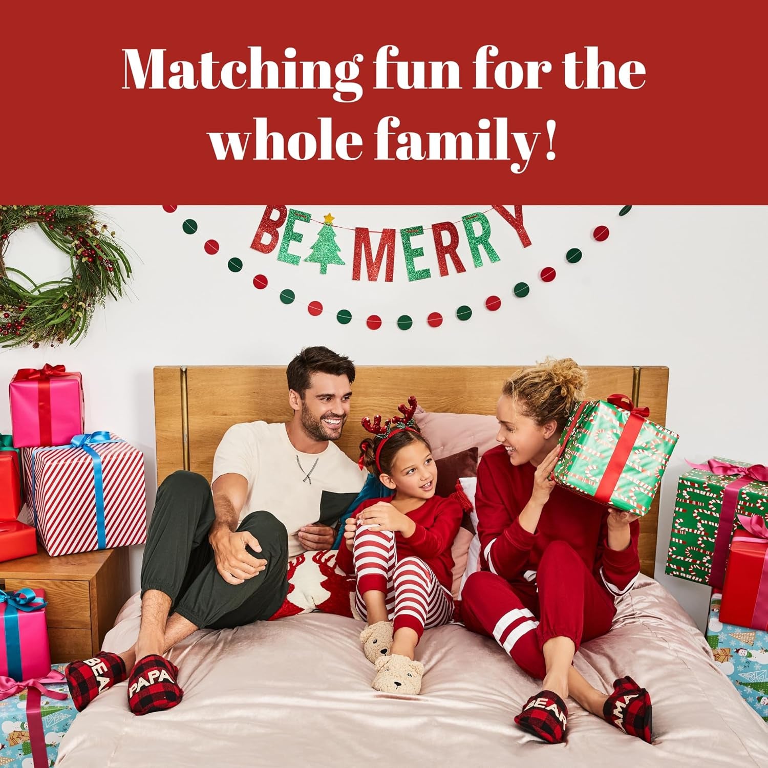 Men'S Papa Bear Matching Family Gifts for Dad Clog Slipper