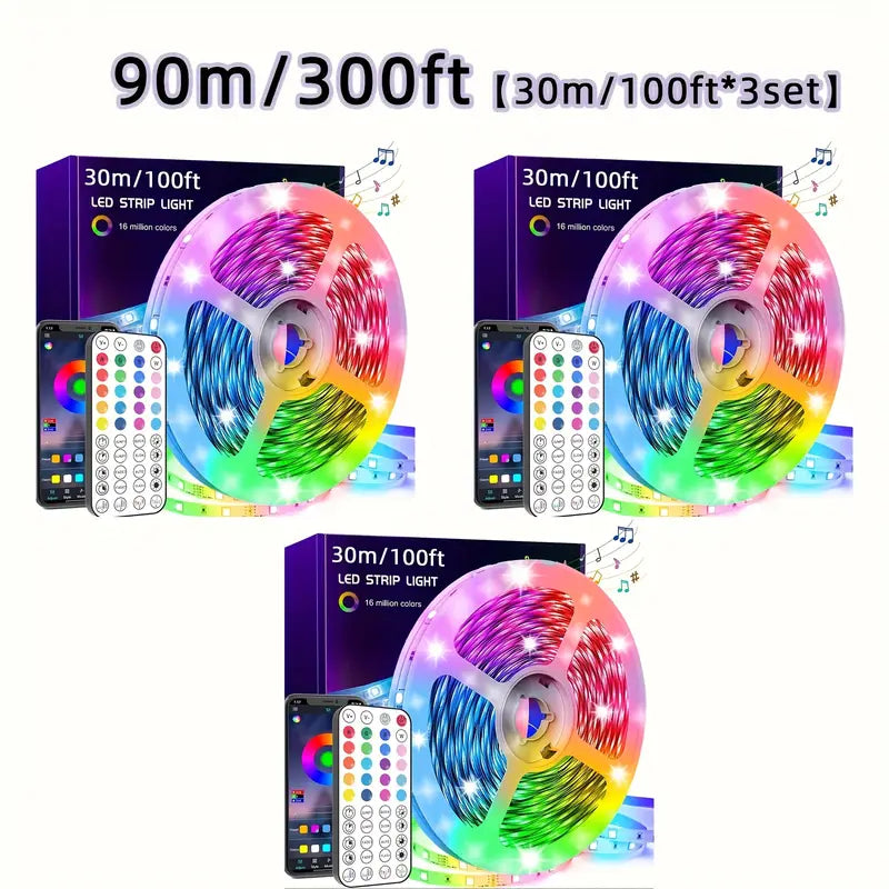 GlowMaxx™ Ultra-Long RGB LED Strip Lights (Up to 300ft)