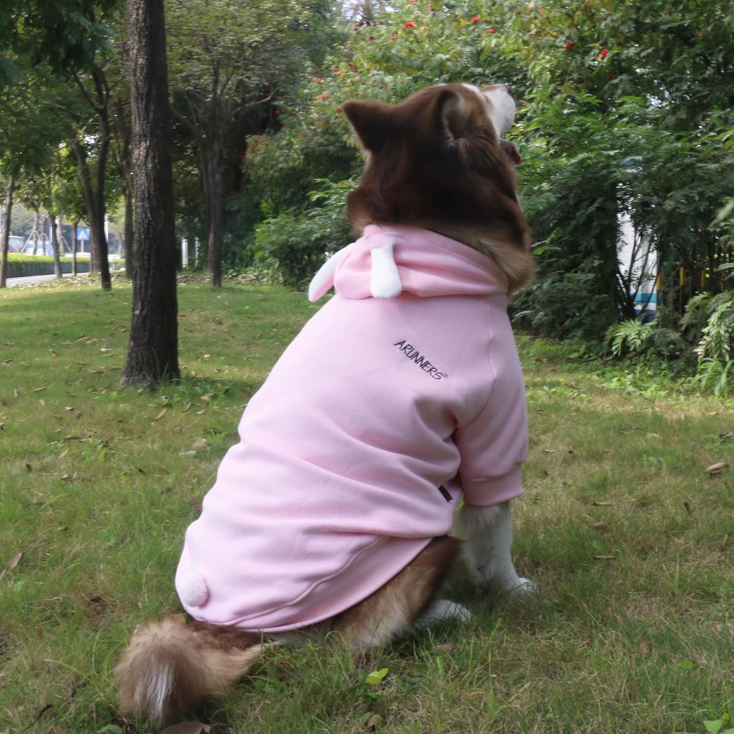 Extra Large Dog Christmas Bunny Costumes Rabbit Hoodies Clothes for Easter Day Halloween Labrador Rottweiler Great Dane, Pink, 6X-Large