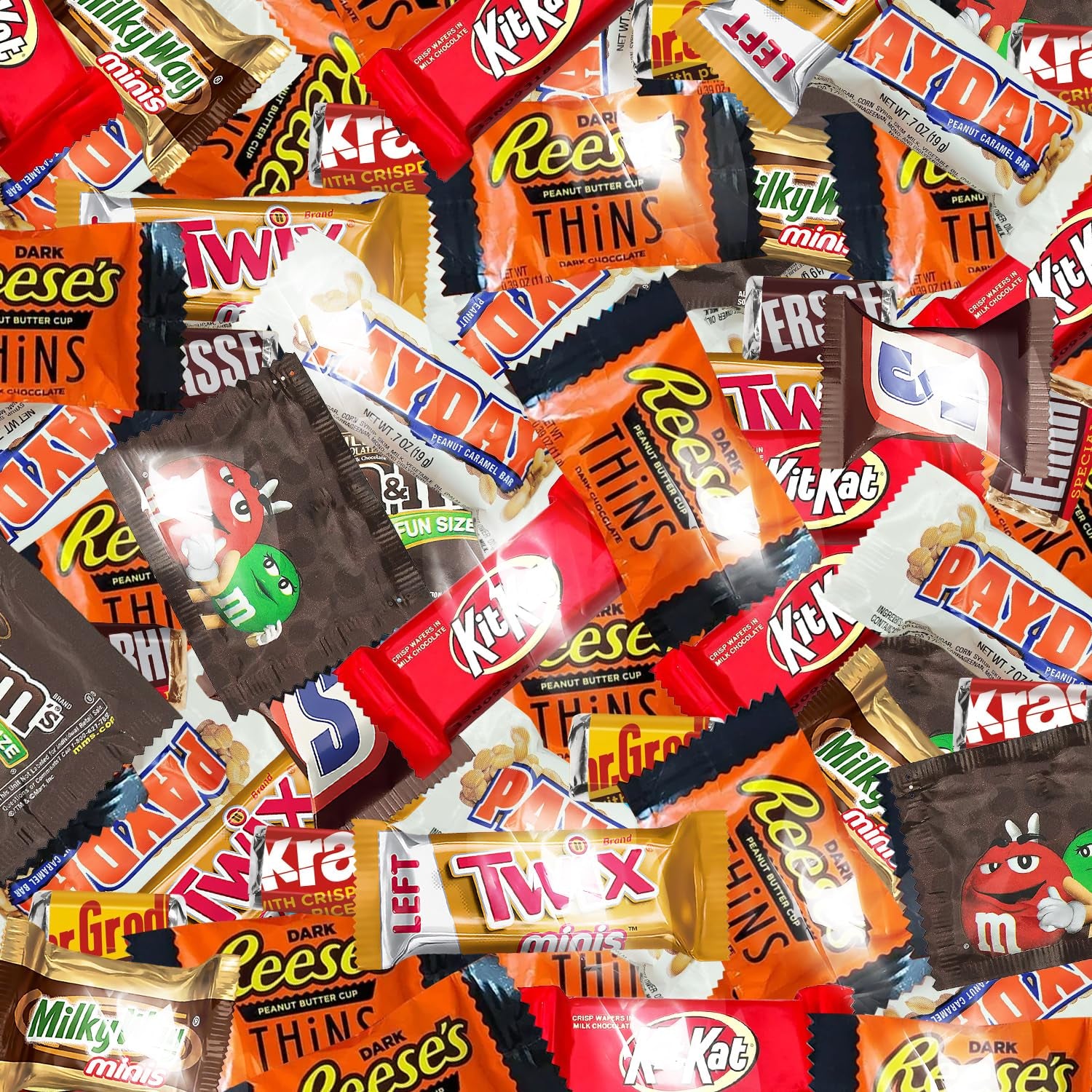 Chocolate Assorted Bulk Candy Variety Pack 2Lb - Mini Chocolate Bars, Milk & Dark Chocolate Mix - Individually Wrapped Bulk Candy for Office Snacks, Party Favors and Bags - Trick or Treat Ready Mix for Halloween