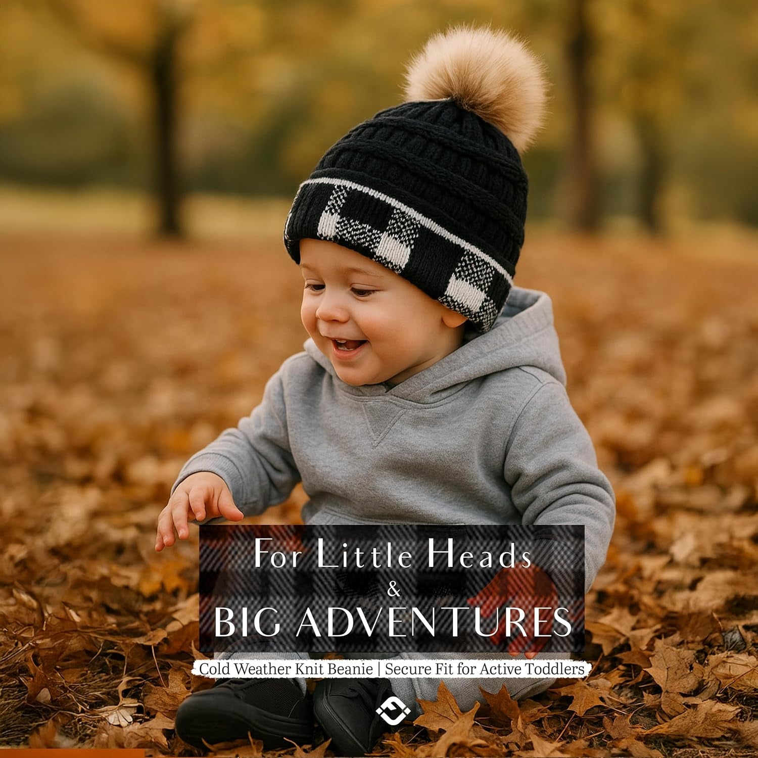 Cozy Toddler Cable Knit Pom Beanie - Warm Winter Hat for Kids