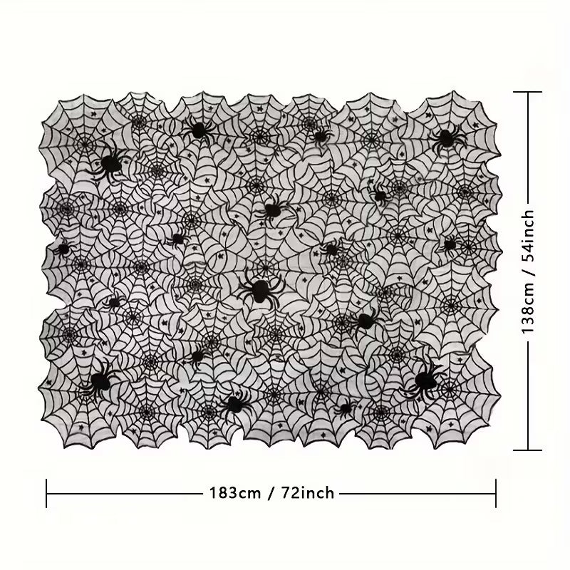 SpookWeave™ Black Lace Table Décor