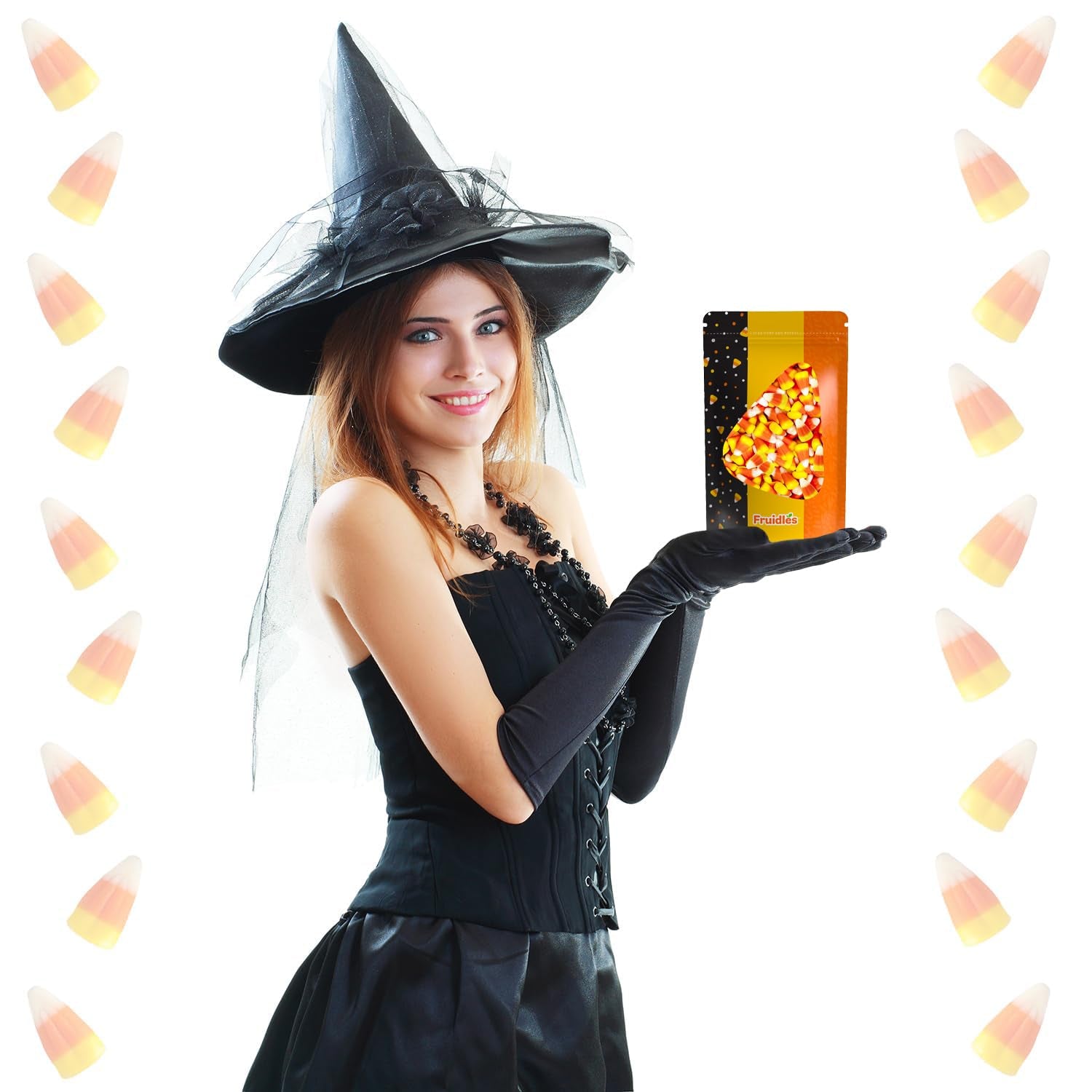 Candy Corn, Classic Halloween Candy Treats- Dragon Teeth Candy - Candy Bulk, Gluten Free - Fun & Festive Holiday Snacking Fun (Half-Pound)
