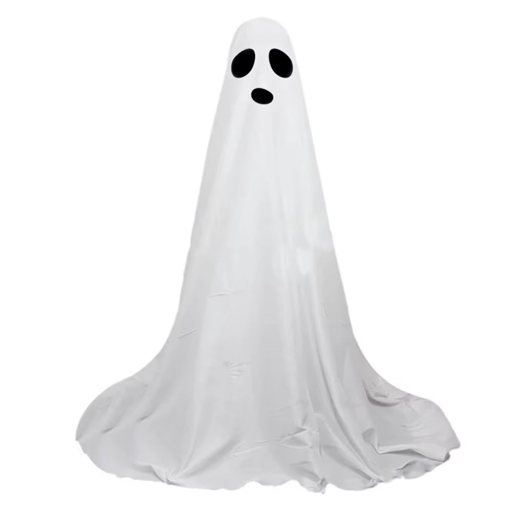 33.5Inch Halloween Ghost Light Halloween Light up Spooky Ghost Scary White Ghost Standing Decoration Halloween Party Decoration