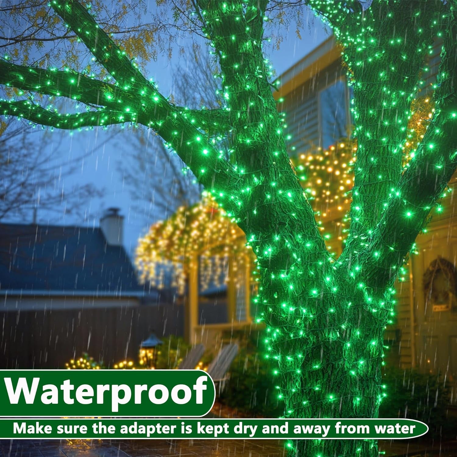 100FT 300 LED String Lights with 8 Modes Timer Connectable Waterproof Plug-In Fairy Lights for Home, Garden, Party, Holiday, Tree, Christmas Decorations (Green)