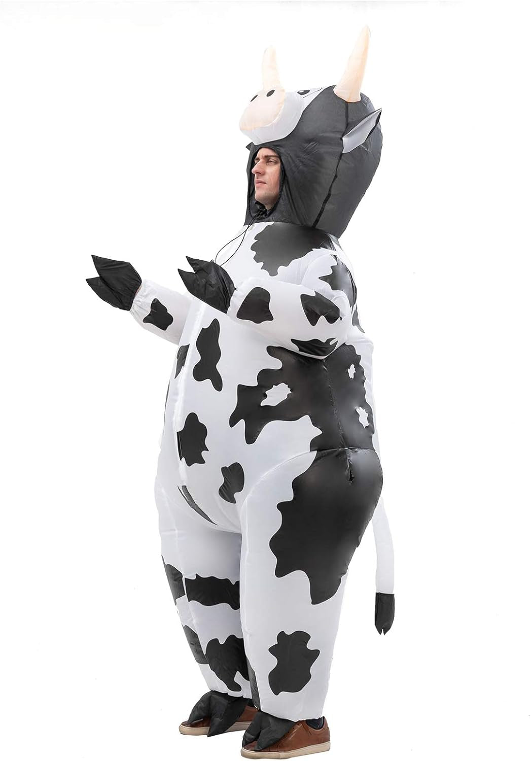 Inflatable Costume Cow Game Adult Funny Blow up Suit Halloween Cosplay Party