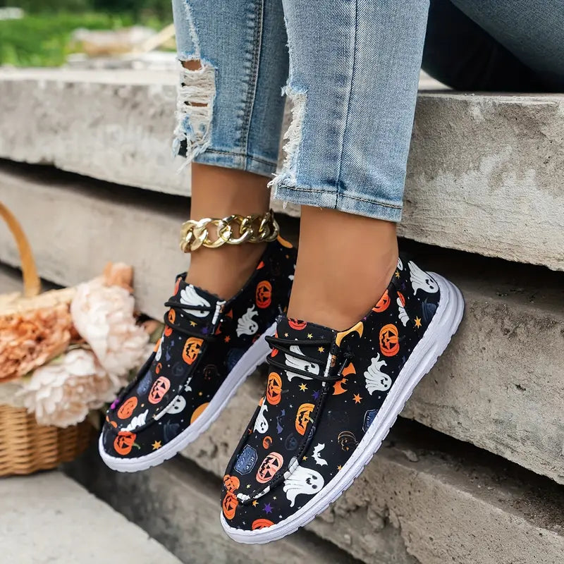 SpookySteps™ Halloween Slip-On Sneakers Womans