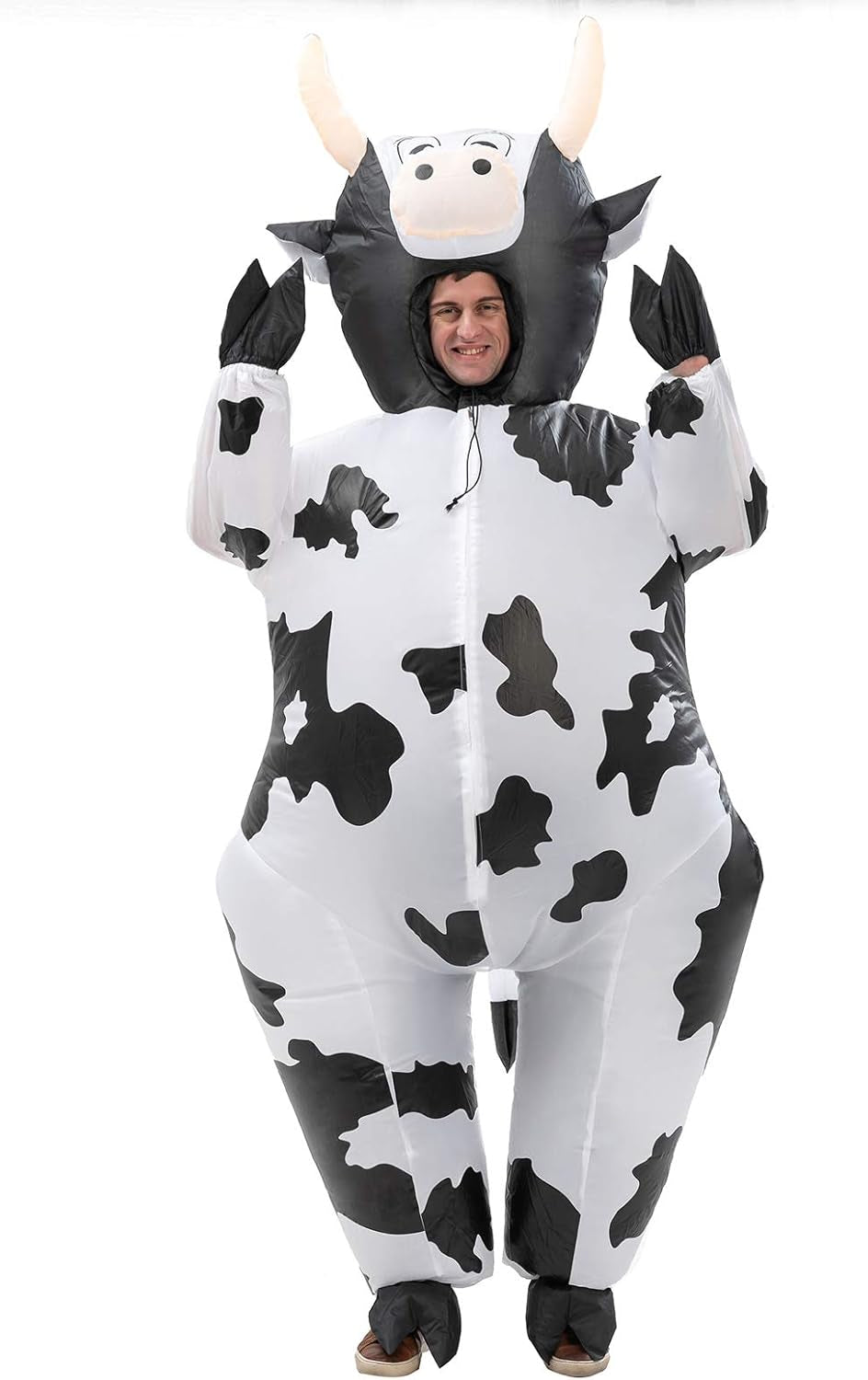 Inflatable Costume Cow Game Adult Funny Blow up Suit Halloween Cosplay Party