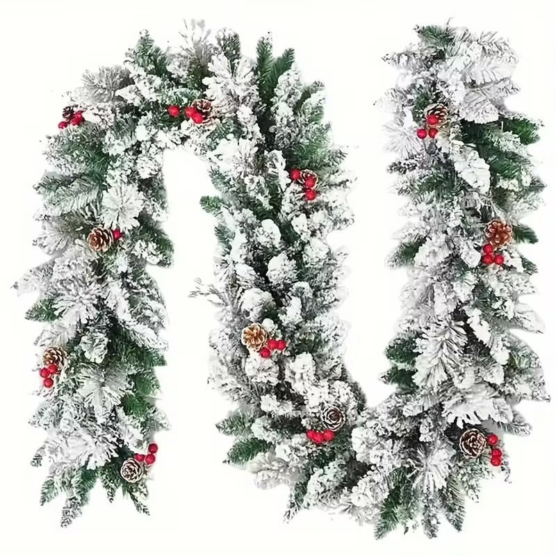 Christmas Snowflake Pine Garland
