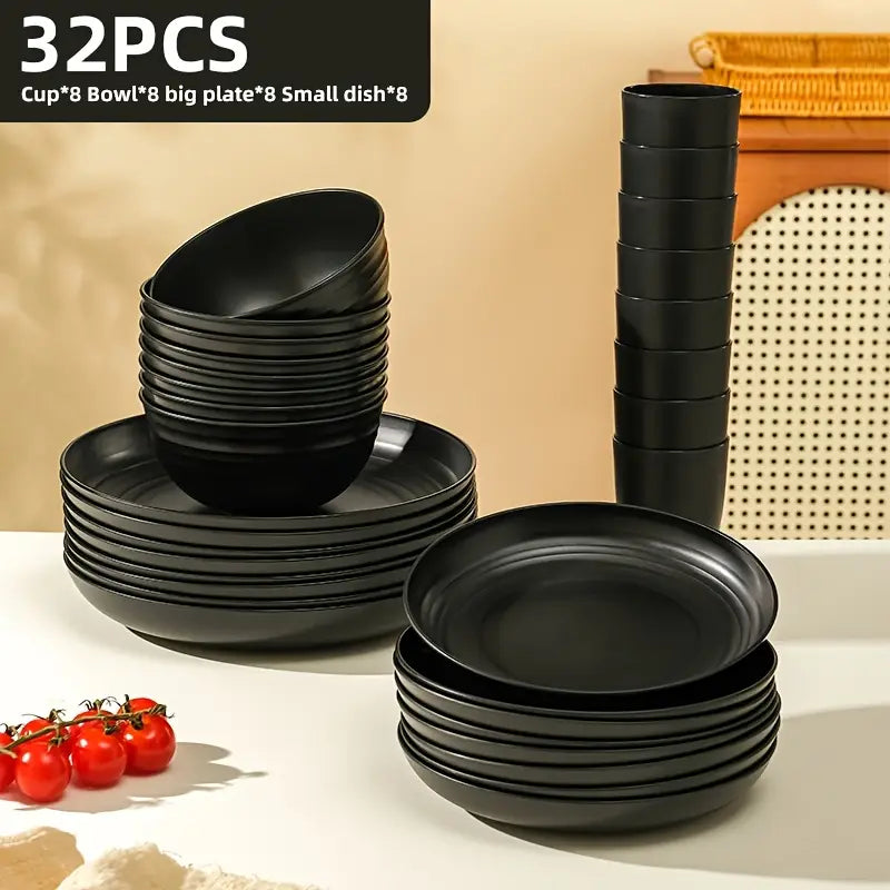 •	EcoServe™ Wheat Straw Dinnerware Set
