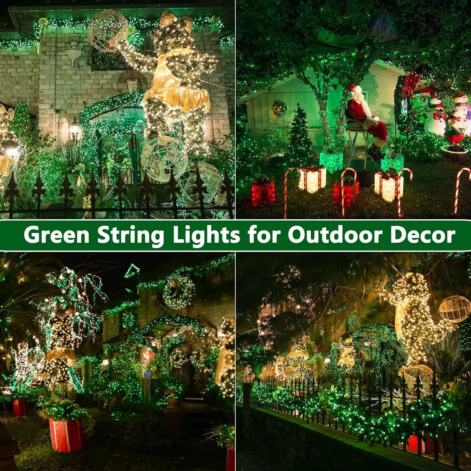 100FT 300 LED String Lights with 8 Modes Timer Connectable Waterproof Plug-In Fairy Lights for Home, Garden, Party, Holiday, Tree, Christmas Decorations (Green)