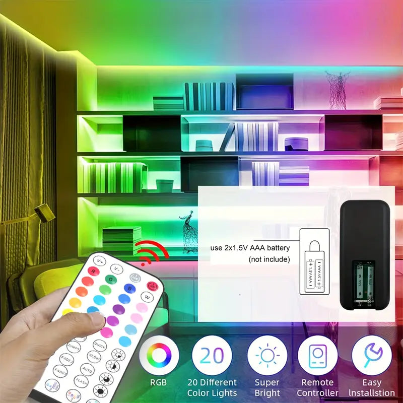 GlowMaxx™ Ultra-Long RGB LED Strip Lights (Up to 300ft)