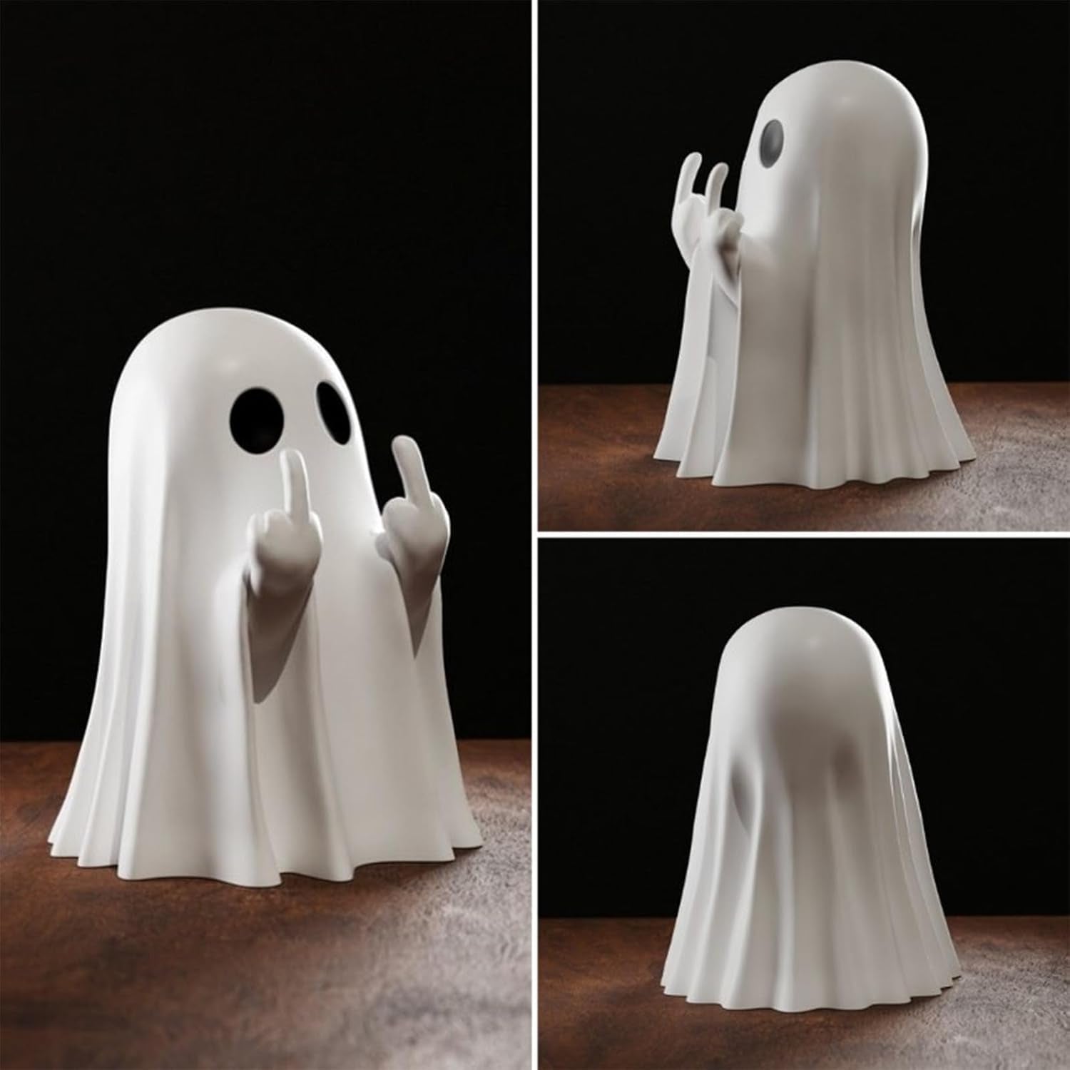 Halloween Ghost Figurine, Halloween Decorations Indoor, Farmhouse Tiered Tray Decor, Spooky Home Decorations, Coffee Table Centerpieces Shelf Mantel Display
