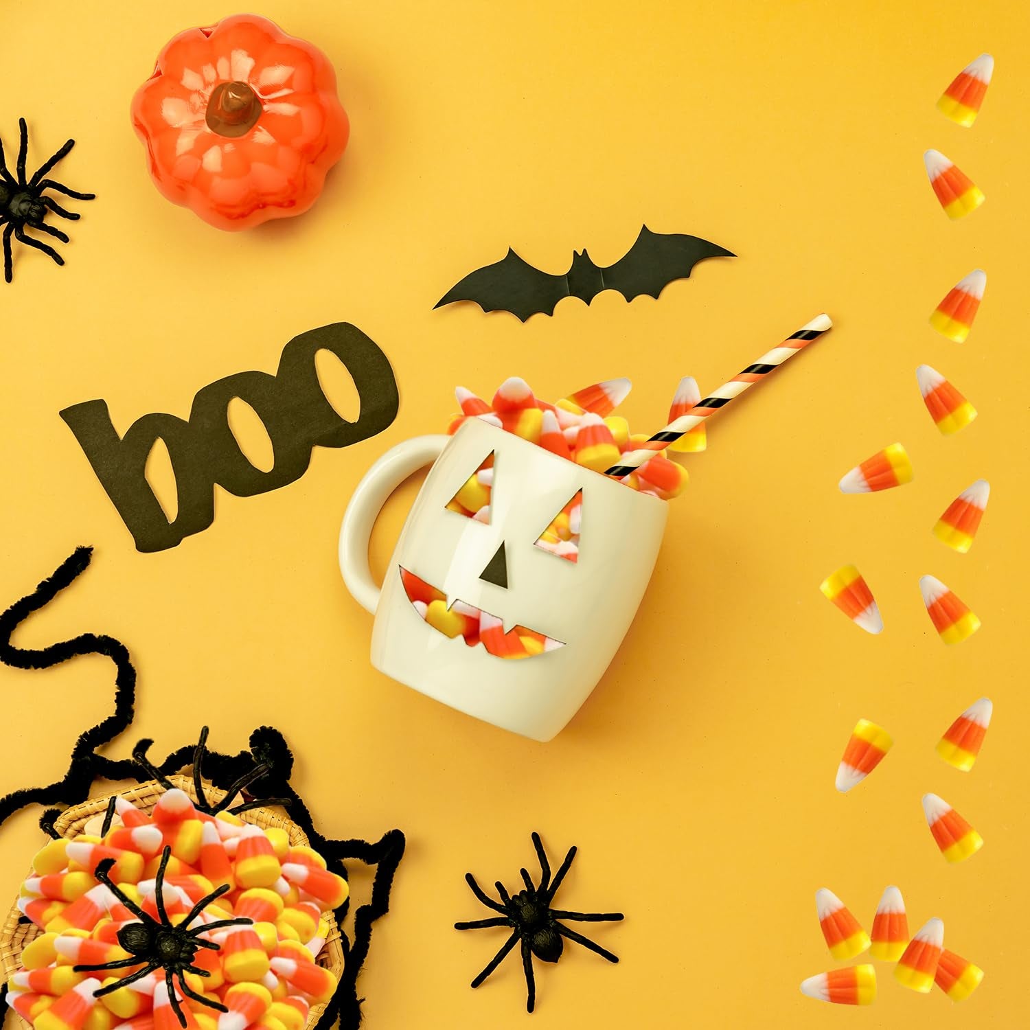 Candy Corn, Classic Halloween Candy Treats- Dragon Teeth Candy - Candy Bulk, Gluten Free - Fun & Festive Holiday Snacking Fun (Half-Pound)