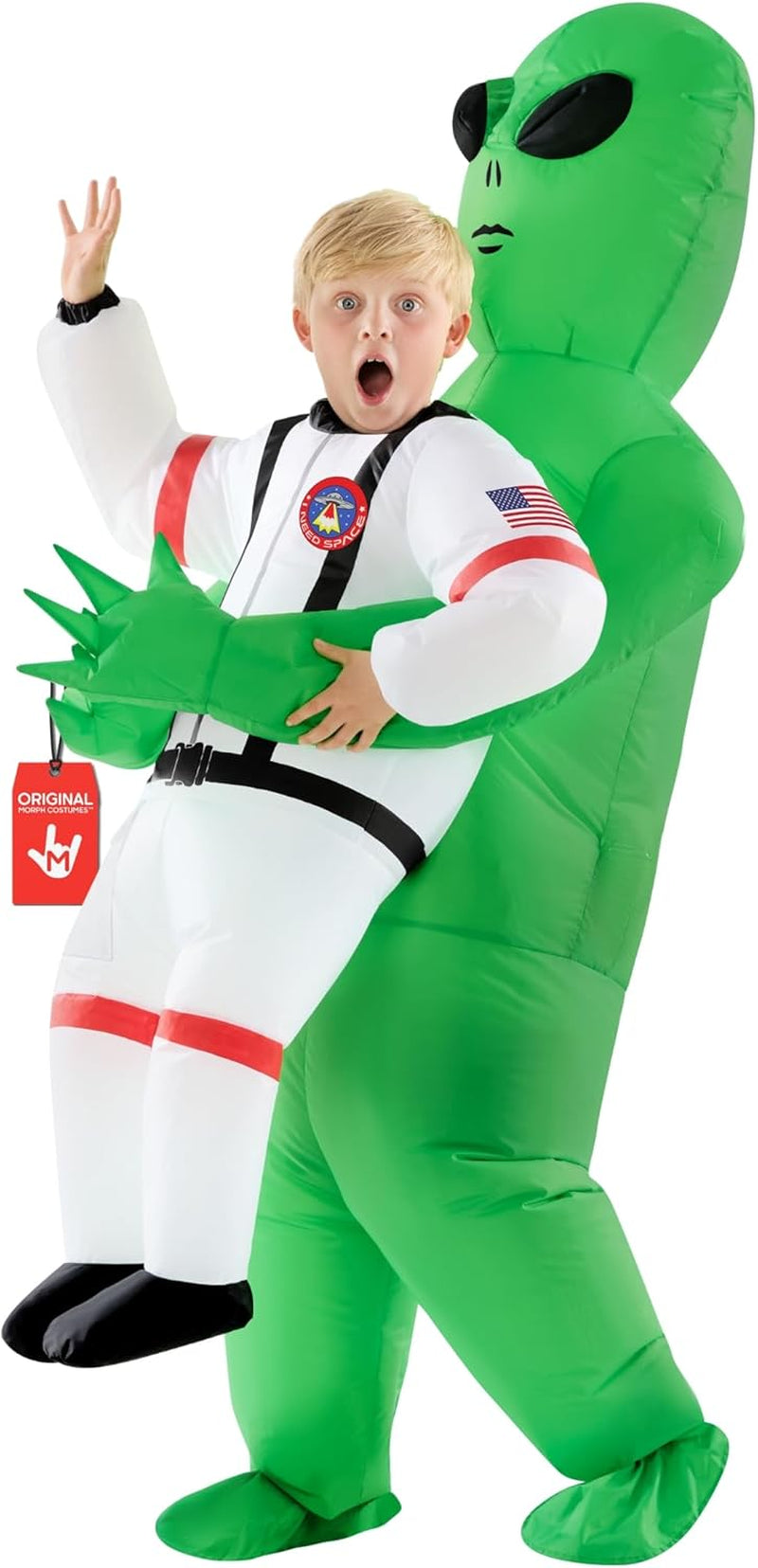 Kids Astronaut Inflatable Alien Costume, Blow up Alien Outfit, Boys Halloween Costume, Halloween Costumes for Kids