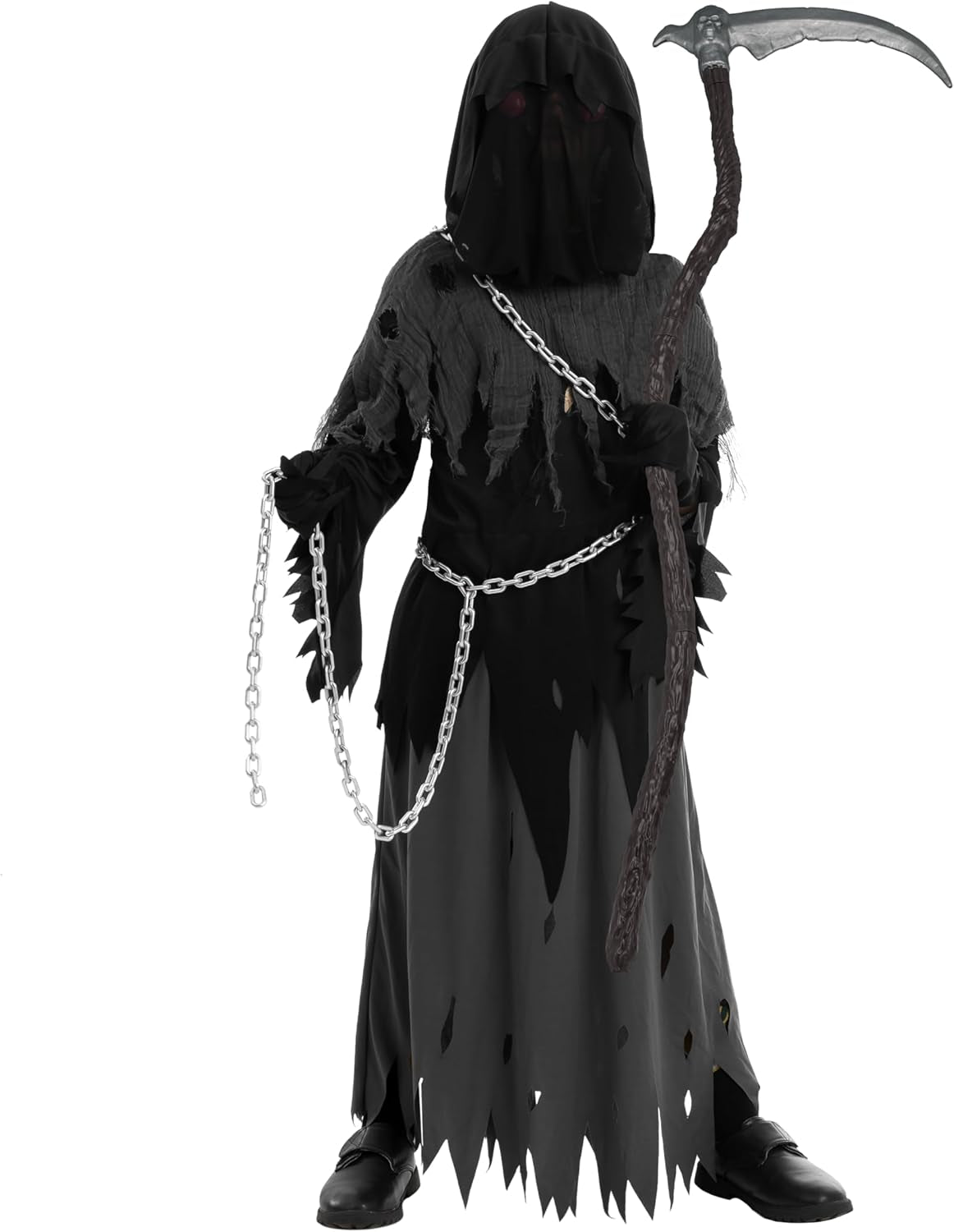 Glowing Eyes Grim Reaper Costume for Kids, Halloween Costume for Boys, Halloween, Dress-Up Party