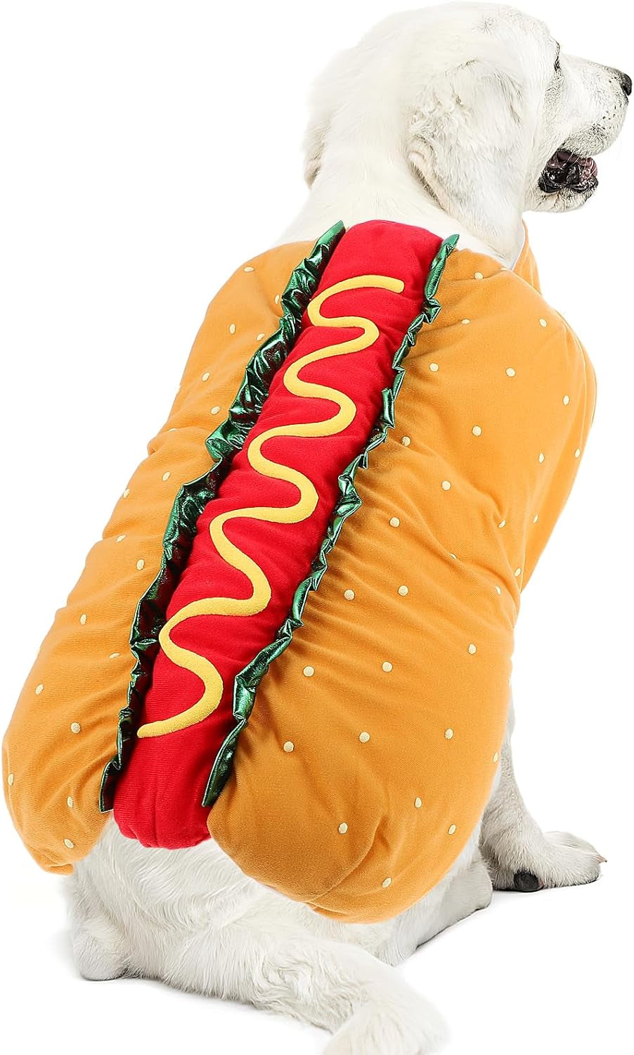 Hot Dog Design Pet Costume, Funny Warm Hoodie for Dogs and Cats, Halloween Christmas Apparel Cosplay for Puppies and Kitten - Size XXS
