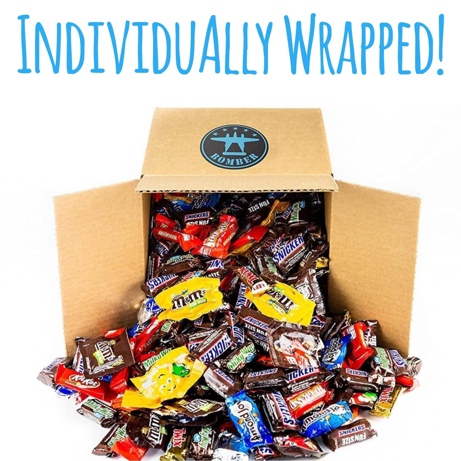 8 Lb Halloween Candy Bulk Chocolate Variety Pack – Fun Size Candies Individually Wrapped for Halloween Treats & Snacks, Bulk Chocolate Candy Mix for Trick-Or-Treat, Gifts for Adults & Kids