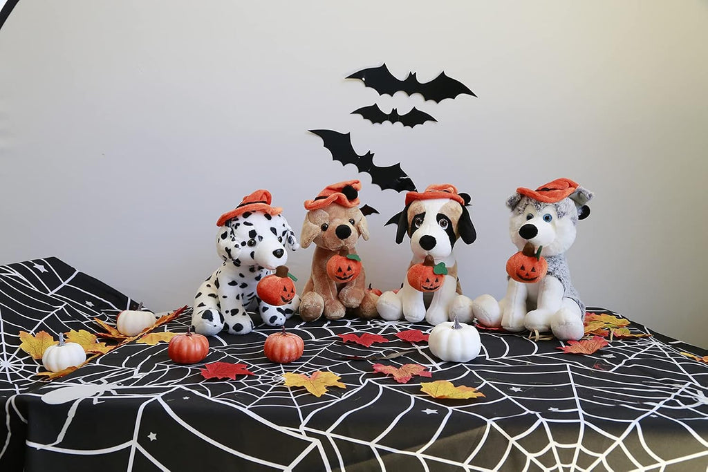 Halloween Pawpals 8 Inches Puppy Dog Plush Stuffed Toy Comes with Hat and Halloween Jack O Lantern - Pumpkin for Kids on This Holiday (Labrador)