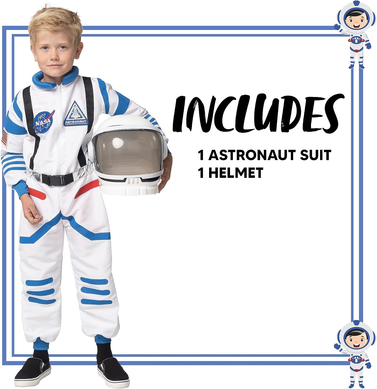 Halloween Child Unisex Astronaut Costume,Pilot Jumpsuit for Kids Halloween Cosplay Party