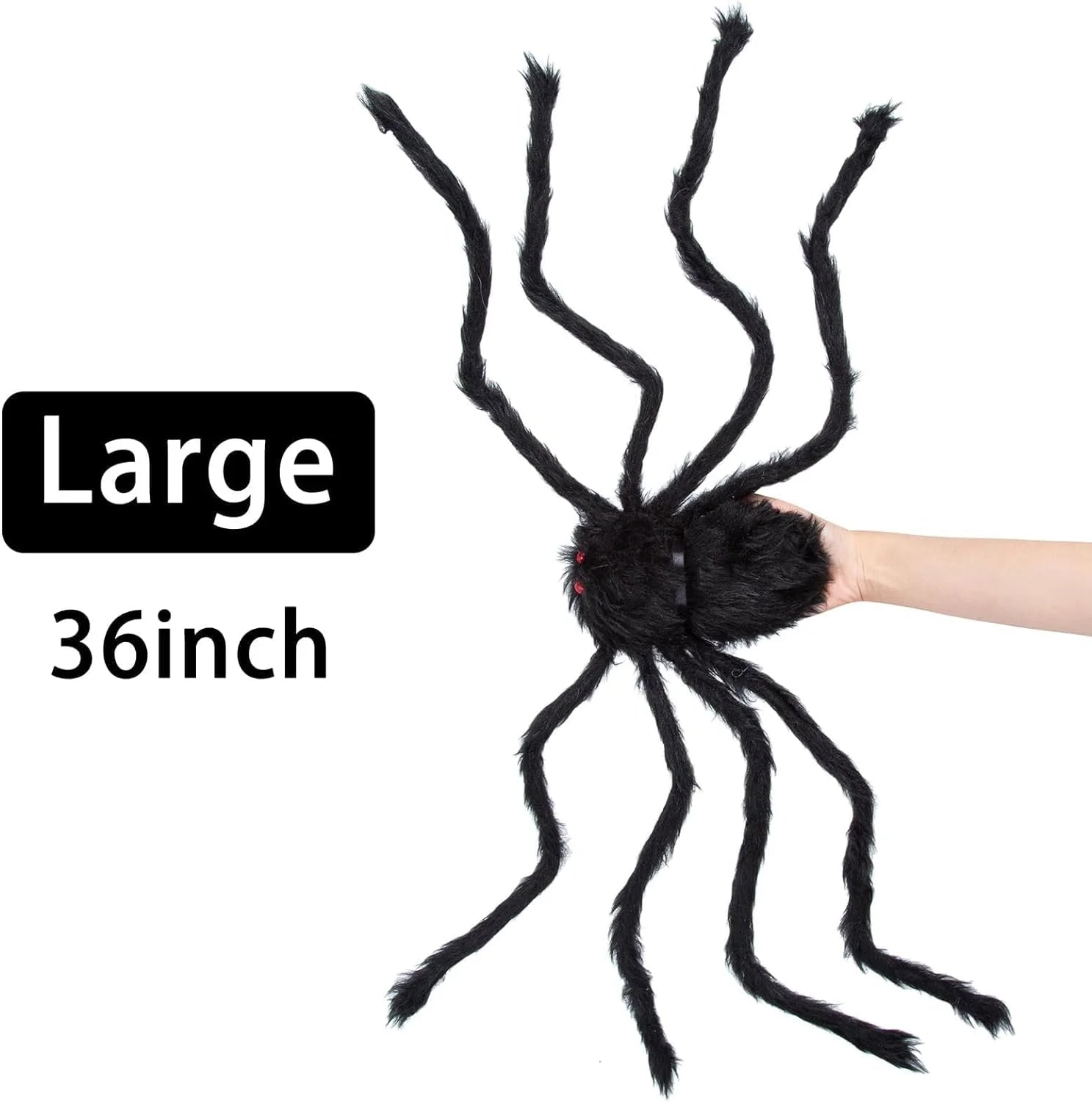 Halloween Spider Decorations, 7 Pack Scary Spider Props Cobwebs Halloween Outdoor Indoor Party Yard Decor